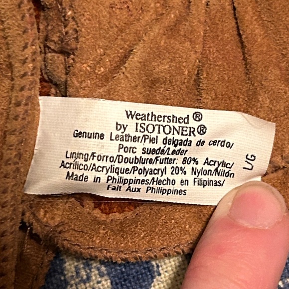 Vintage Brown Suede Isotoner Gloves - Picture 4 of 9